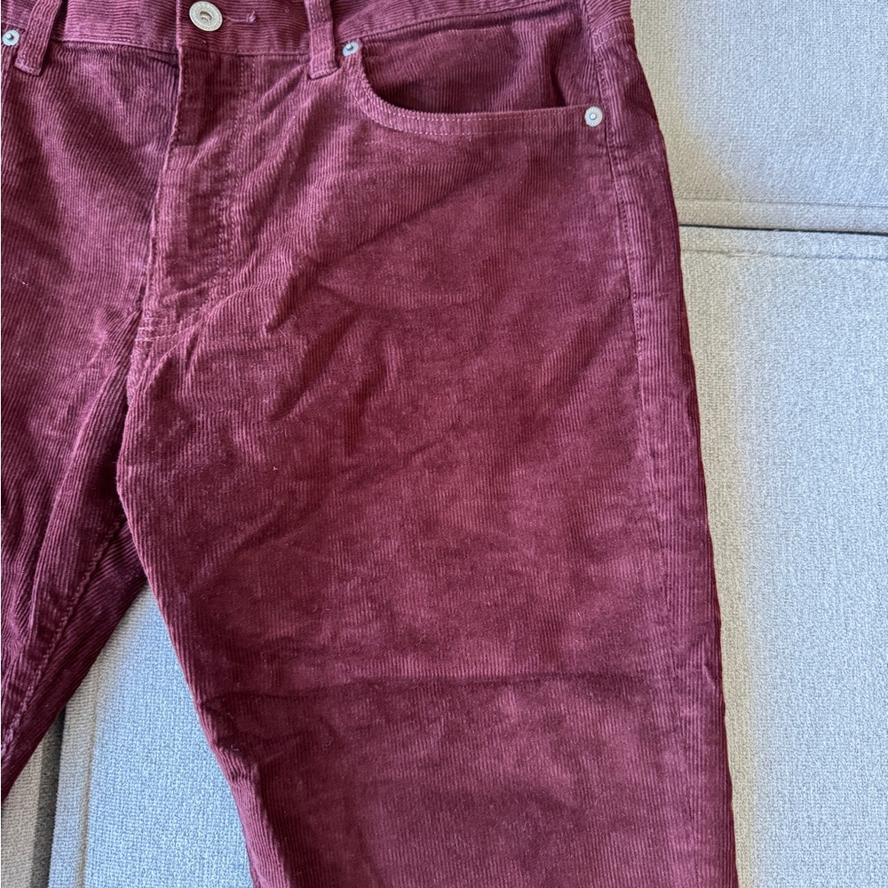 J. Crew Men's Deep Red Corduroy Pants - 484 Slim - 35 X 32 - Picture 5 of 11